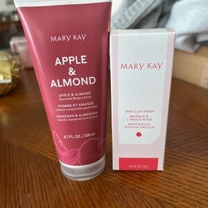 Mary Kay Apple & Almond Body Lotion and Pink Clay Mask Set
